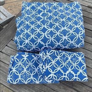 The Company Store 100% Cotton Geometric Duvet Cover Set